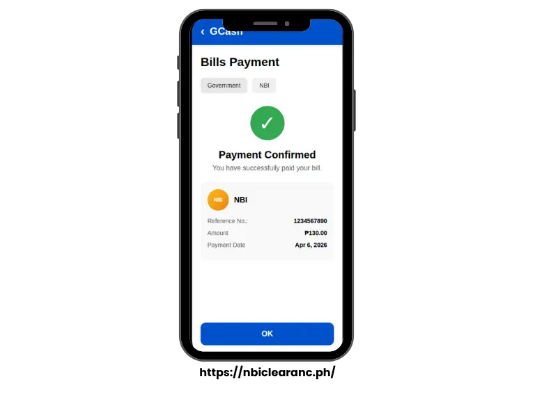 Complete payment and save your receipt