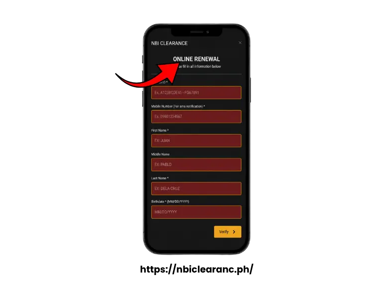 Provide your old NBI ID number