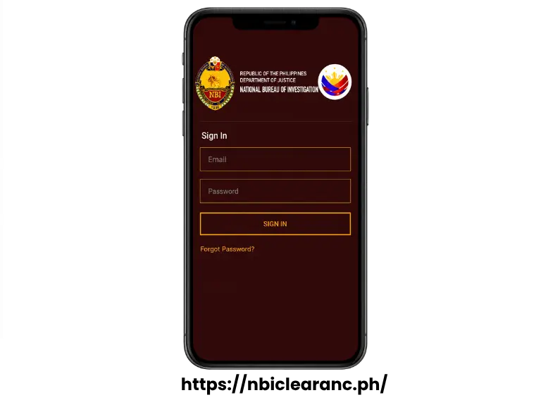 Register or log in to the NBI online account.