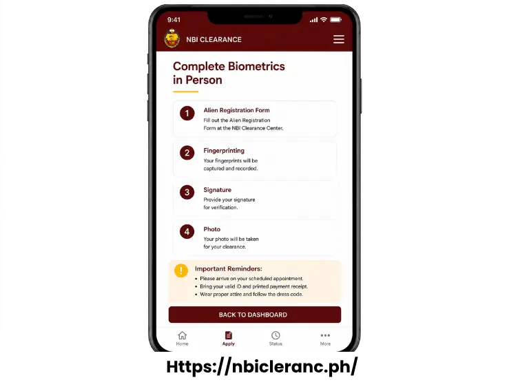 Complete biometrics in person