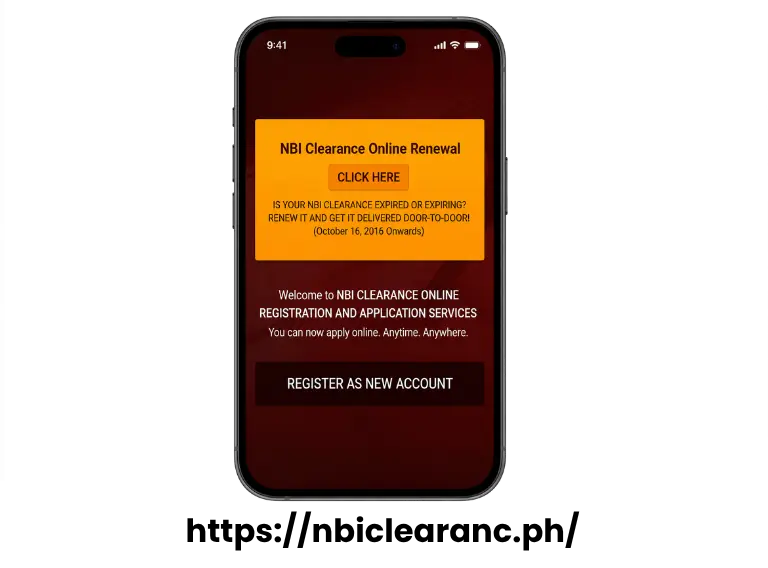 Select the online renewal option